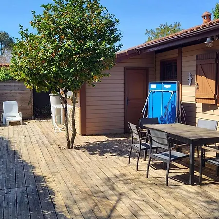 Maison En Bois Charmante Proche - 9 Pers. - Fr-1-877-31 * Biscarrosse